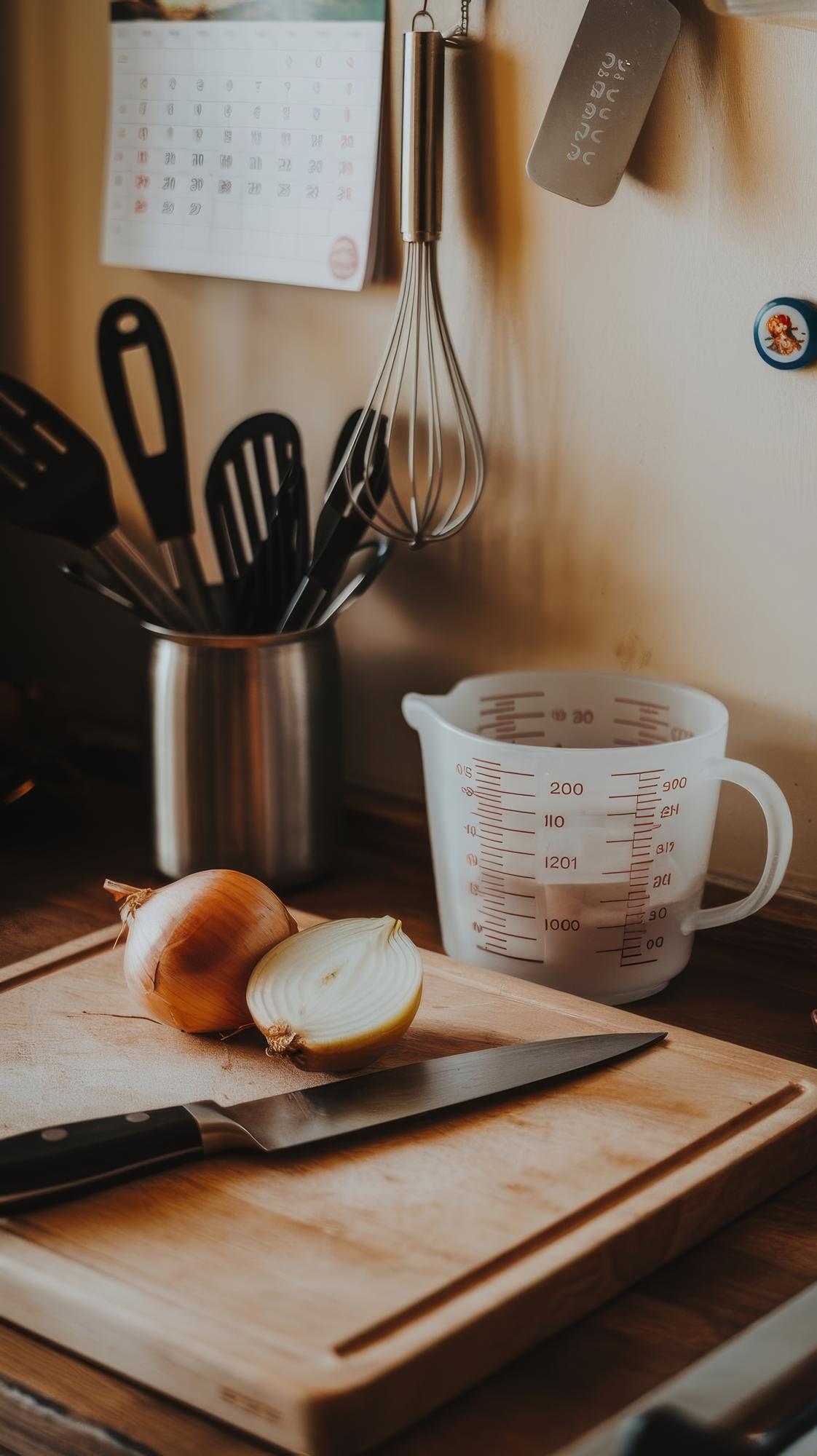 Interior of small culinary studio with tools